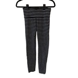 Athleta Black and White Striped Leggings XS
